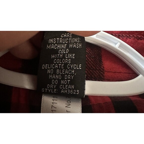 Urban Groove Women’s XL Buffalo Plaid Flannel Shirt Red Black Snap Front Pockets - Picture 9 of 9